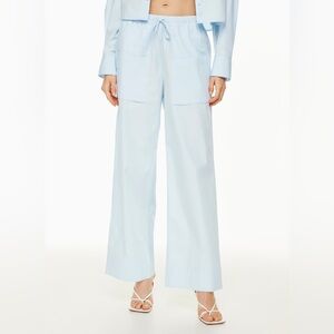 Aritzia Babaton System Poplin Pant Light Blue Women's Wide-Leg Pants size Small